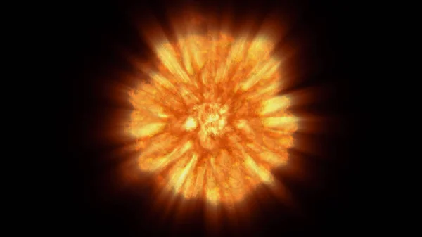 Eksplozja Kuli Ognia Kosmosie Ilustracja Abstrakcyjna — Zdjęcie stockowe