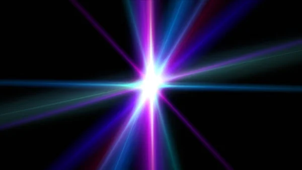 Ljuseffekt Abstrakt Stjärna Brast Blixt Laserstråle Illustration — Stockfoto