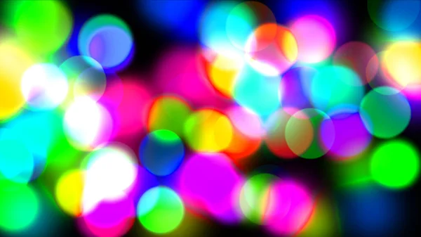 Círculos Coloridos Com Fundo Abstrato Bokeh Ilustração — Fotografia de Stock