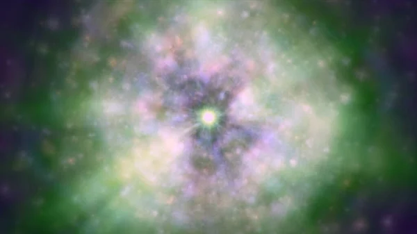 星光背景宇宙图解的放大效应 — 图库照片