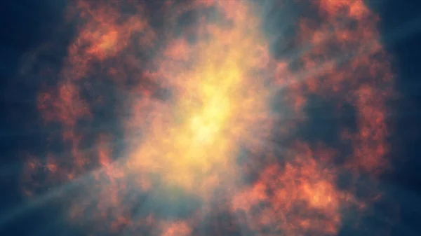 Φωτιά Έκρηξη Φλόγας Στο Διάστημα Αφηρημένη Απεικόνιση — Φωτογραφία Αρχείου