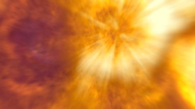 Uzayda ateş patlaması, soyut illüstrasyon