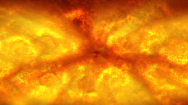 Uzayda ateş patlaması, soyut illüstrasyon