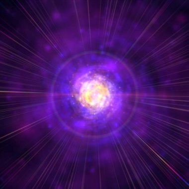 Parlak yuvarlak enerji yapısı illüstrasyonunda geleceksel uzay parçacıkları