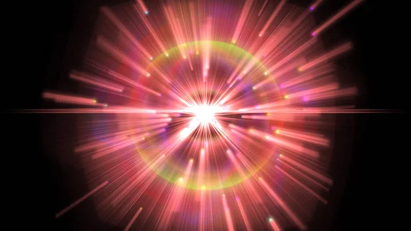 atom light ray glow abstract, 3d render illustration