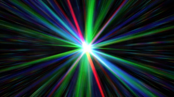 Efecto Luz Estrella Abstracta Ráfaga Flash Rayo Láser Ilustración — Foto de Stock