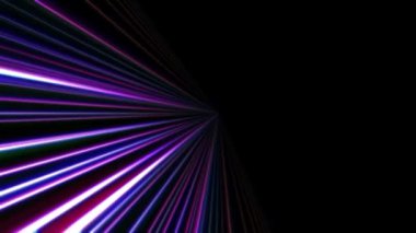 Uzayda 3d çizgi neon ışığı