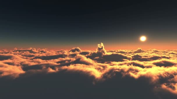 Volar por encima de las nubes — Vídeos de Stock
