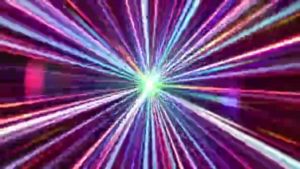 Luz de raio de cor de estrela de pulso — Vídeo de Stock