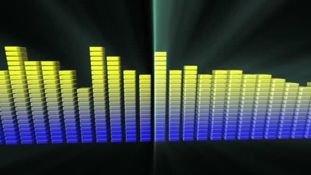 Medidores de música dinâmica 3D Vu — Vídeo de Stock