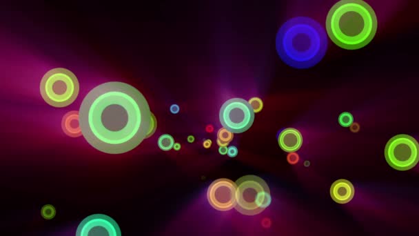 Vector abstracte retro cirkels achtergrond — Stockvideo