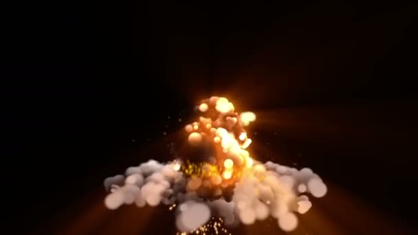 Explosionsbomb rök effekt animation 4k — Stockvideo