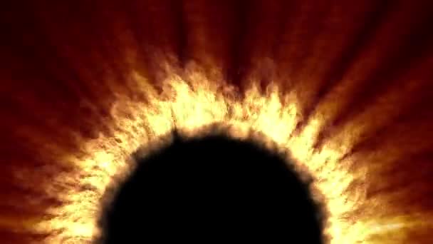 Sun light fire abstract corona flame 4k — Stock Video