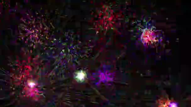 Couleur feux d'artifice particules animation 4k — Video