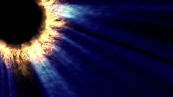 Sol ljus eld abstrakt koronafälla 4k — Stockvideo