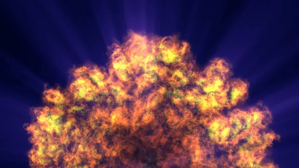 Uzayda Ateş Topu Patlaması Soyut Illüstrasyon — Stok fotoğraf