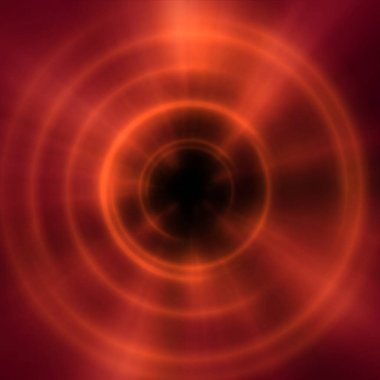 Işık halkalı yuvarlak beton tünel, soyut resimleme