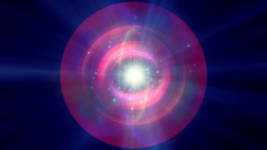 Atom ışığı ışıltısı soyut, 3 boyutlu resimleme