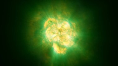 Uzayda ateş patlaması, soyut illüstrasyon