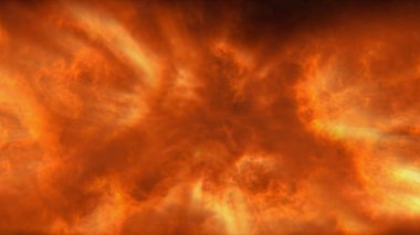 Uzayda ateş patlaması, soyut illüstrasyon