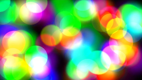 Kleurrijke Kringen Met Bokeh Abstracte Achtergrond Illustratie — Stockfoto