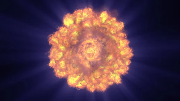 Eksplozja Kuli Ognia Kosmosie Ilustracja Abstrakcyjna — Zdjęcie stockowe