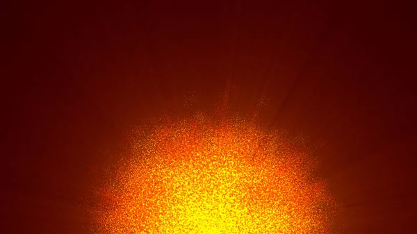 Abstract particles sun solar flare particles illustration 3d render