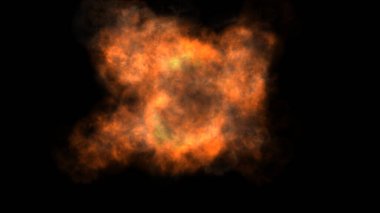Uzayda ateş patlaması, soyut illüstrasyon