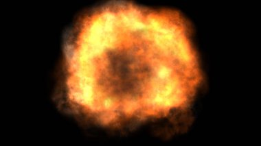 Uzayda ateş patlaması, soyut illüstrasyon