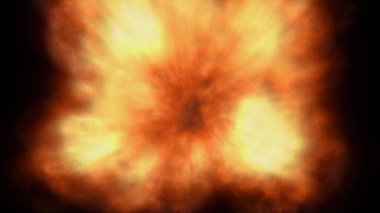 Uzayda ateş patlaması, soyut illüstrasyon