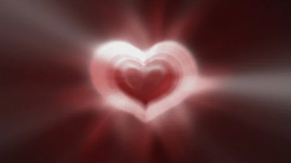 Серце Неонове Сяйво Світловий Промінь Ілюстрація Рендерингу — стокове фото