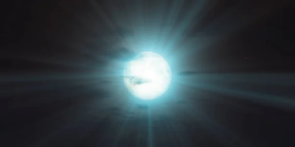 Повний Місяць Нічному Небі Ілюстрація Рендерингу — стокове фото