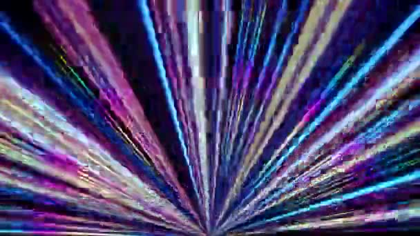 Sinar warna bintang pulsa — Stok Video