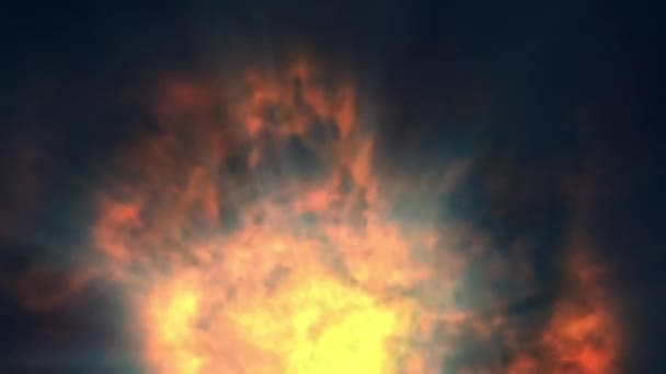Inferno bola de fogo explosão 4k — Vídeo de Stock
