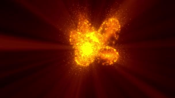 Particle lava explosion abstract fire 4k — Stock Video