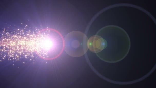 Lumière particule étincelle rayon mouvement 4k — Video