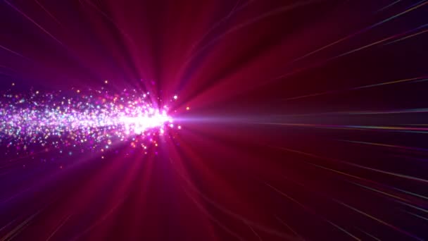 Estrella polvo partícula luz movimiento 4k — Vídeo de stock