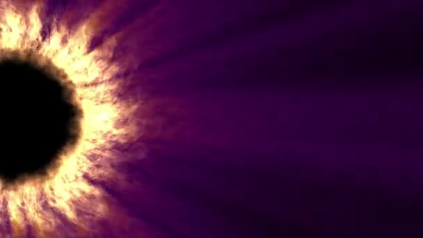 태양빛은 추상적 인 코로나 불꽃 4k — 비디오