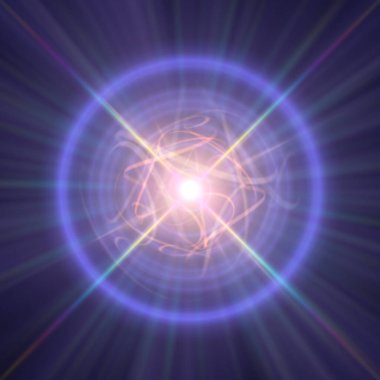 Yüksek manyetize edilmiş nötron yıldızı, soyut illüstrasyon