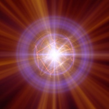 Yüksek manyetize edilmiş nötron yıldızı, soyut illüstrasyon