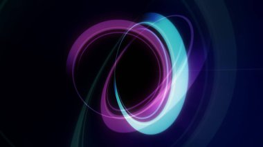 Uzayda ışık halkaları, soyut illüstrasyon