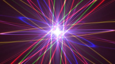 Işık lazer halkalı parıldayan atom yapısı