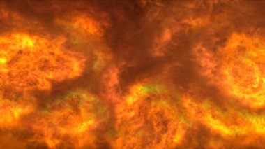 Uzayda ateş patlaması, soyut illüstrasyon