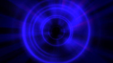 Işık halkalı yuvarlak beton tünel, soyut resimleme