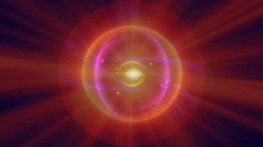 Atom ışığı ışıltısı soyut, 3 boyutlu resimleme