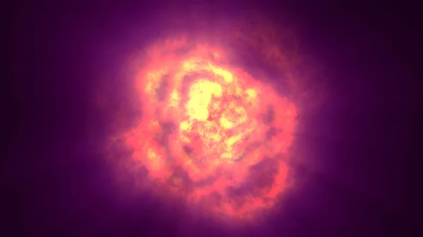 Feuerflammenball Explosion Weltraum Abstrakte Illustration — Stockfoto