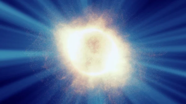 Αφηρημένα Σωματίδια Ήλιο Ηλιακή Έκλαμψη Απεικόνιση Σωματιδίων Καθιστούν — Φωτογραφία Αρχείου