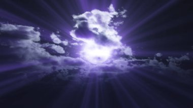 Gece vakti dolunay gökyüzü bulutu, 3 boyutlu resimleme