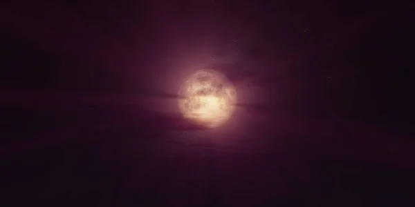 Full Moon Night Night Sky Illustration Render — Stock Photo, Image
