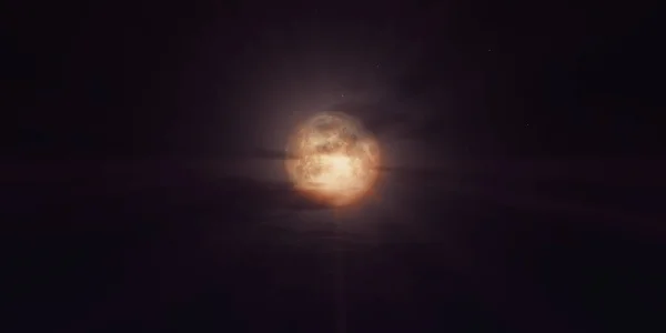 Pleine Lune Nuit Ciel Nocturne Illustration Rendu — Photo